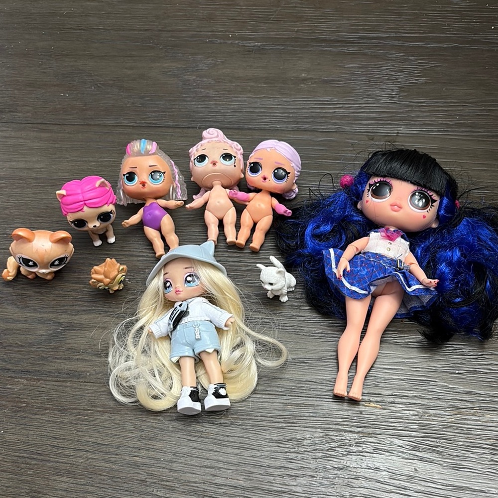 Toy lot of LOL, LPS, NaNa and Mattel
